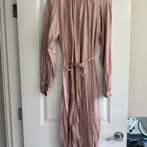 & Other Stories Pink Bishop Sleeve Dress
